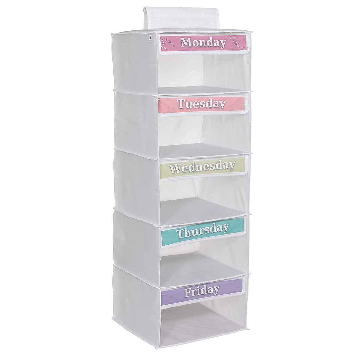 5-Shelf Weekly/Weekday Clothes Organizer For Kids (33   ) School/ Day Of The Week, Monday Through Friday