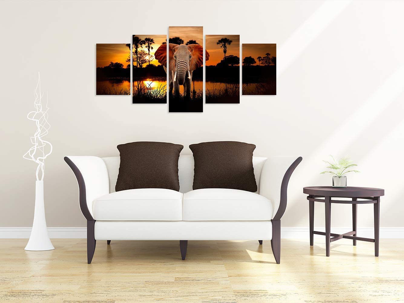 Inzlove Elephant Wall Art Animal Pictures Prints Paintings On Canvas