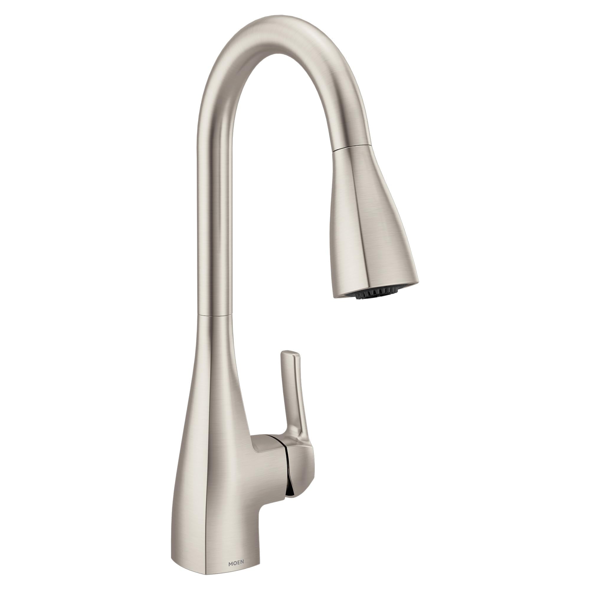 Moen Kiran Spot Resist Stainless One-Handle High Arc Pulldown Kitchen Faucet with Power Clean, 87599SRS