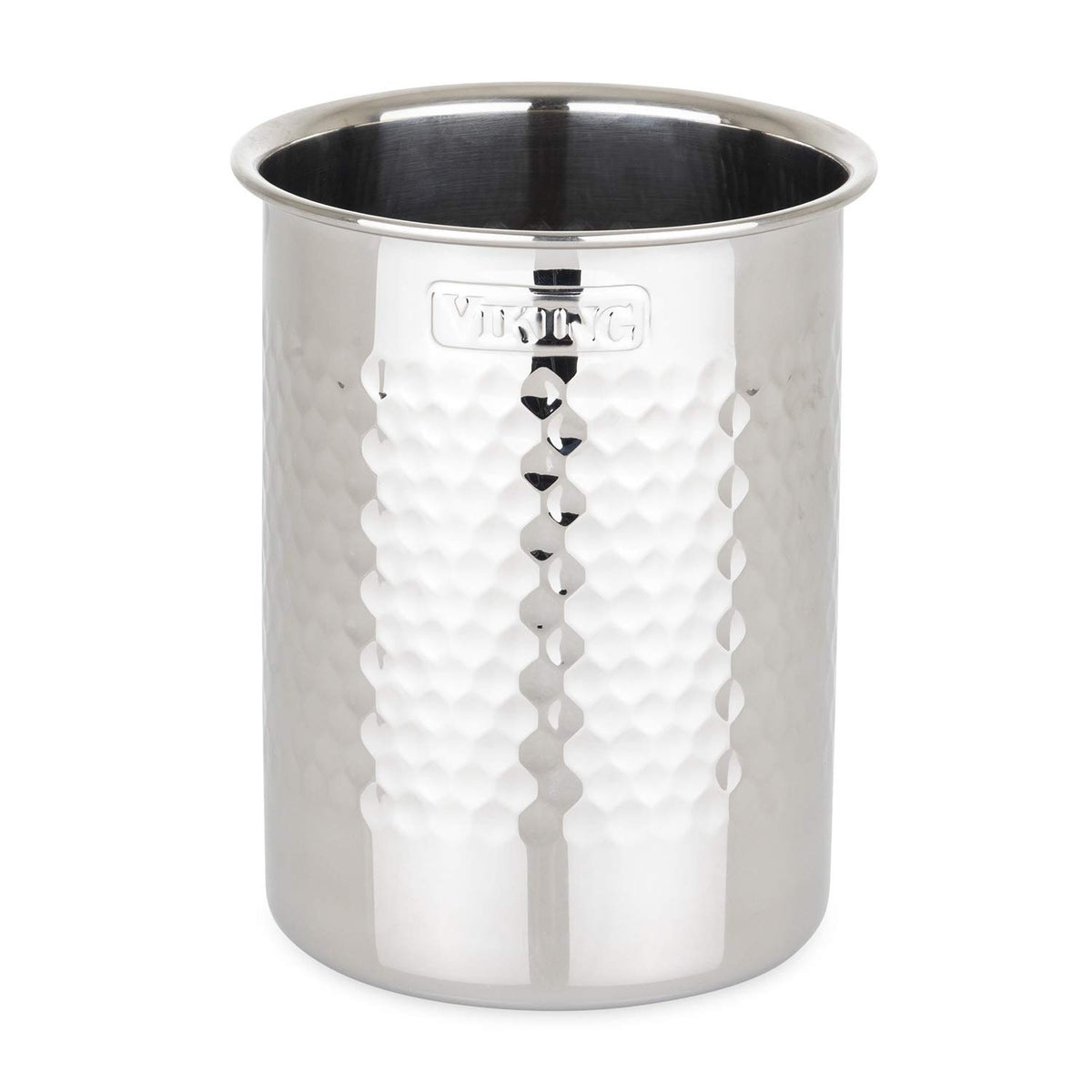 Viking Culinary Hammered Stainless Steel Utensil Holder, Dishwasher Safe