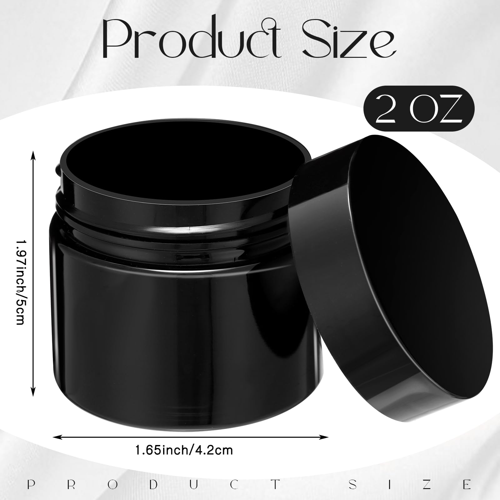 Satinior 12 Pack 2 Oz Plastic Container Jars With Lids Round Clear Travel Cosmetic Container Slime Jar For Toiletries, Lotion, C