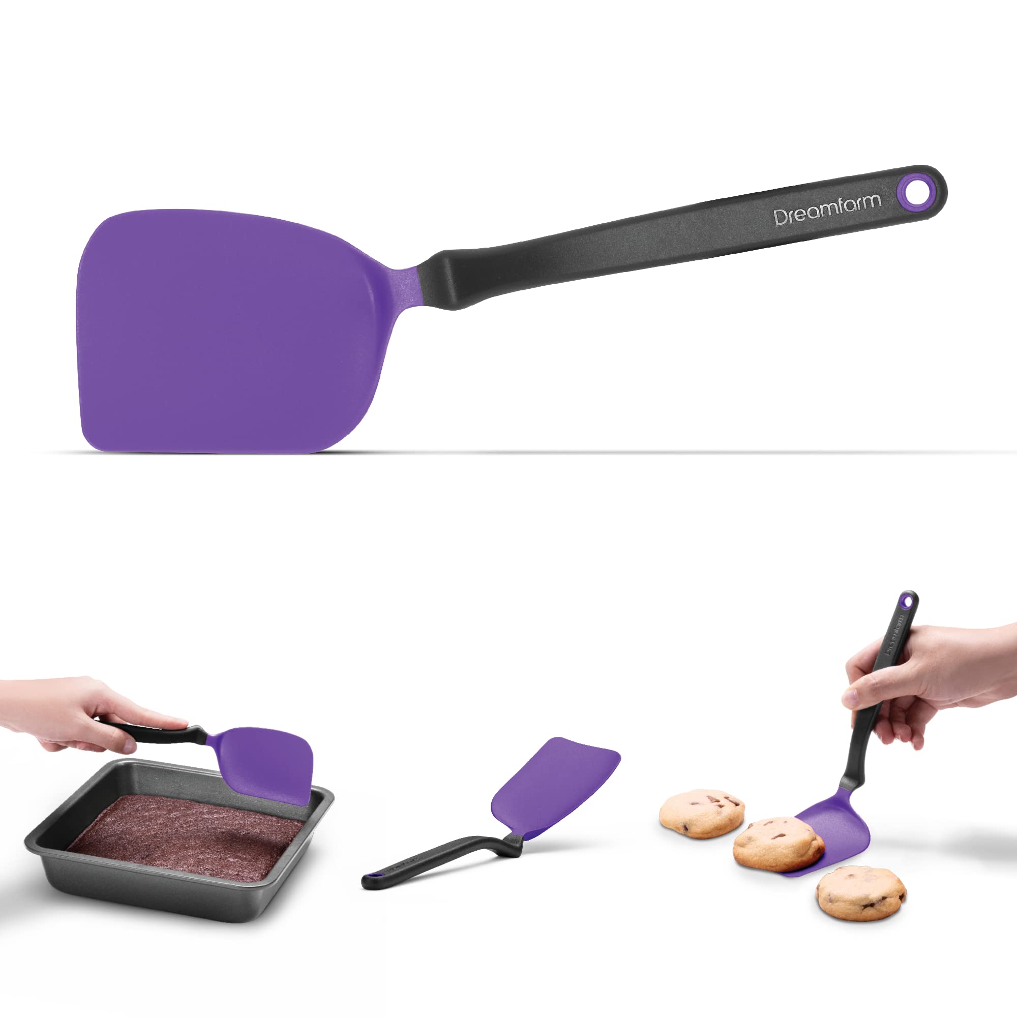 Dreamfarm Mini Chopula Spatula with Strong Chopping Edge  Purple