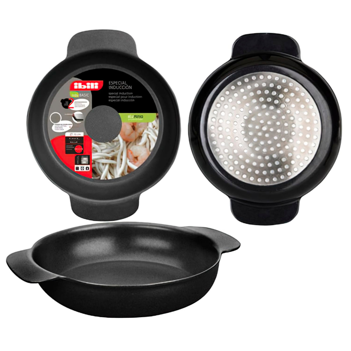 Ibili ''Indubasic Round Dish, Black, 24 Cm