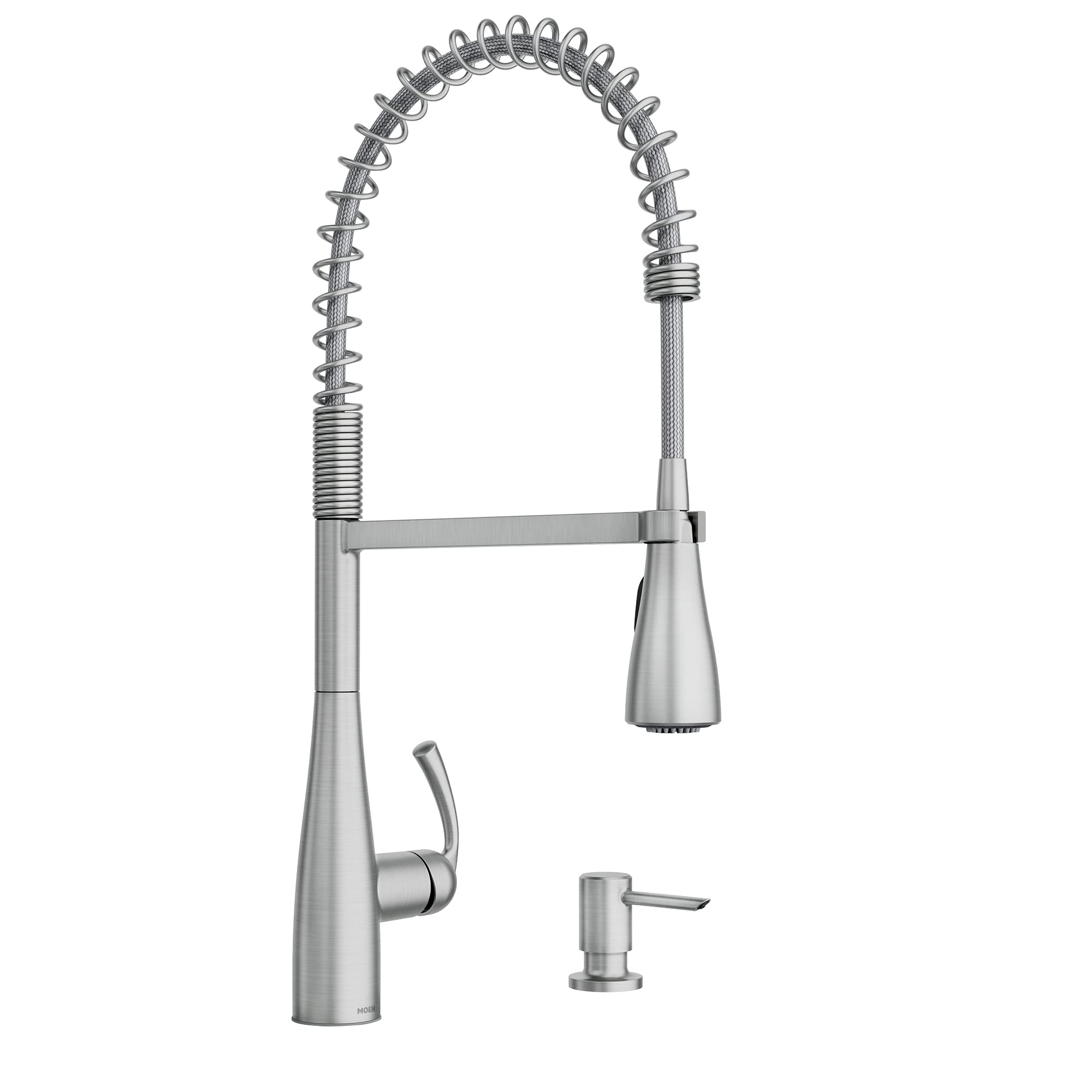 Moen Essie Spot Resist Stainless One-Handle High Arc Pulldown Kitchen Faucet, 87814SRS