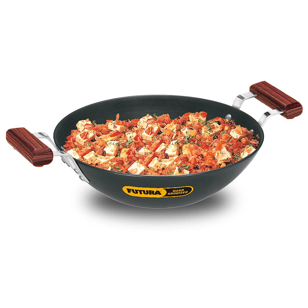 Futura Hard Anodised Deep-Fry Pan 3.75 L, 30 Cm, 4.06 Mm Induction Compatible Base