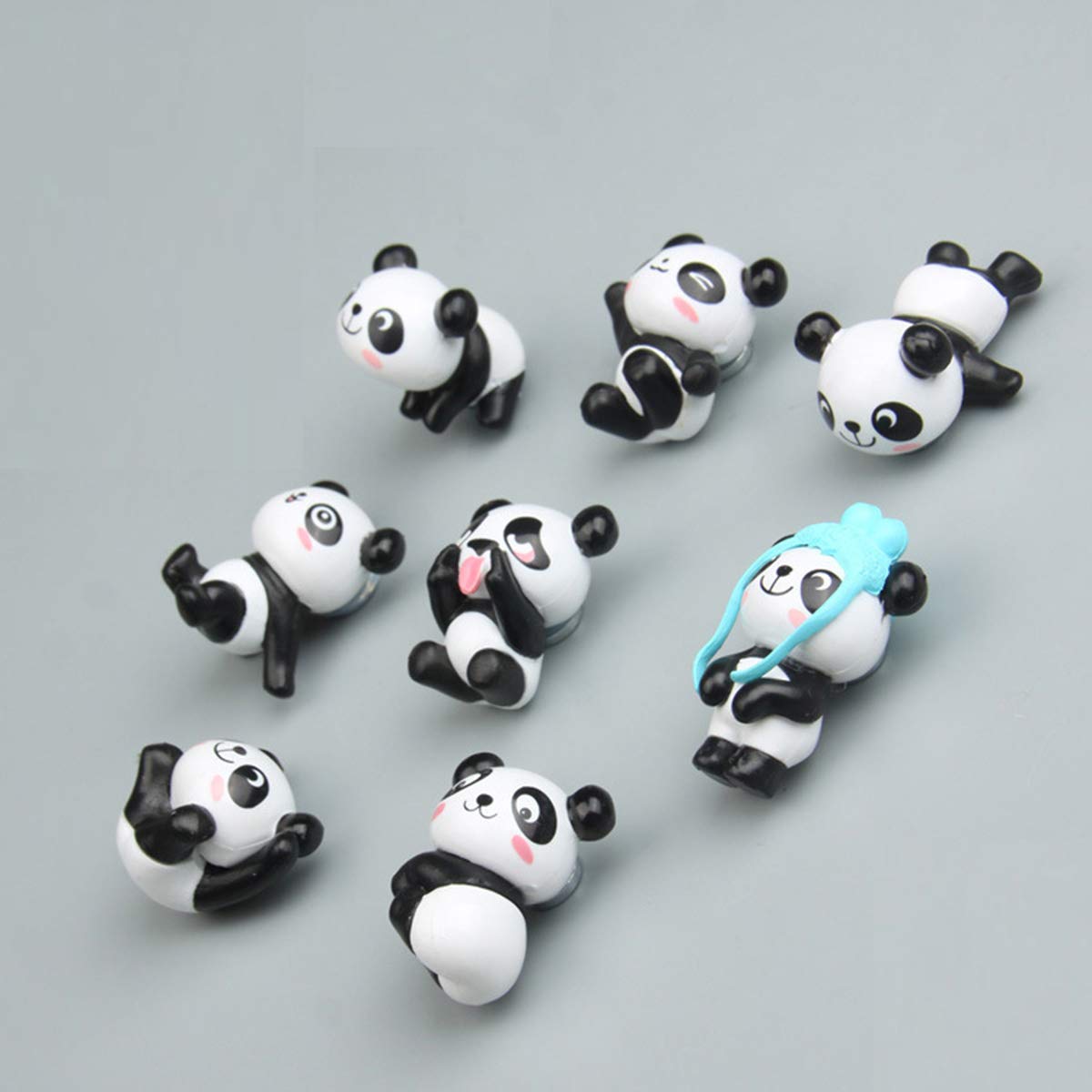 Decorative Refrigerator Magnets, Perfect Fridge Magnets For House Office Personal Use (8Pcs Pandas 1)