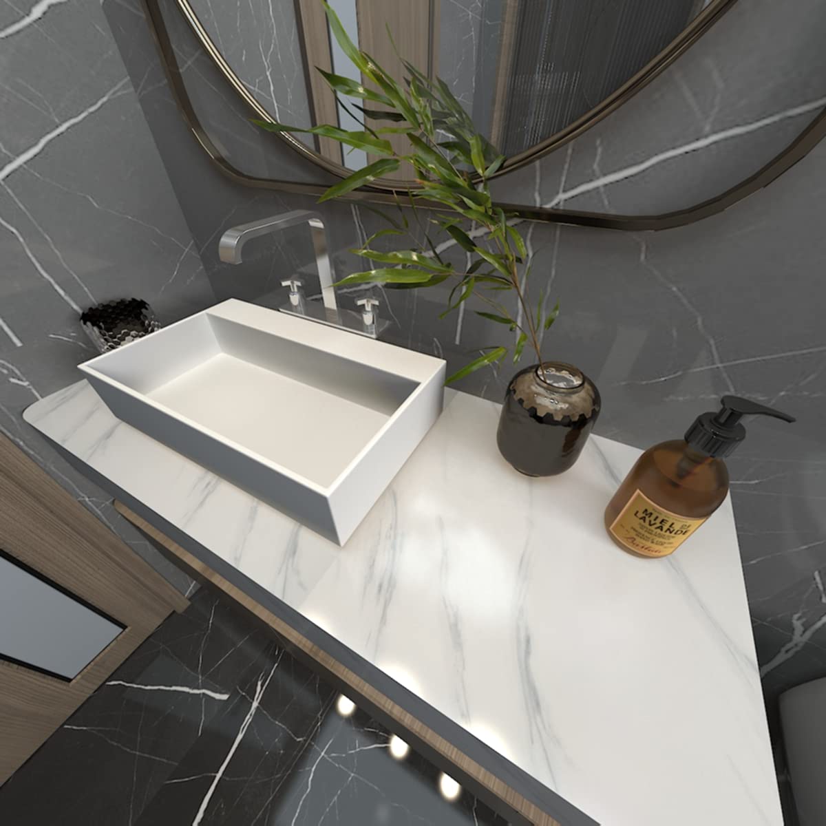 Creamy White Granite Wallpaper Peel Stick Shiny Thick Marble Contact Paper For Countertop 16X354Inch Waterproof Oil Proof Self A