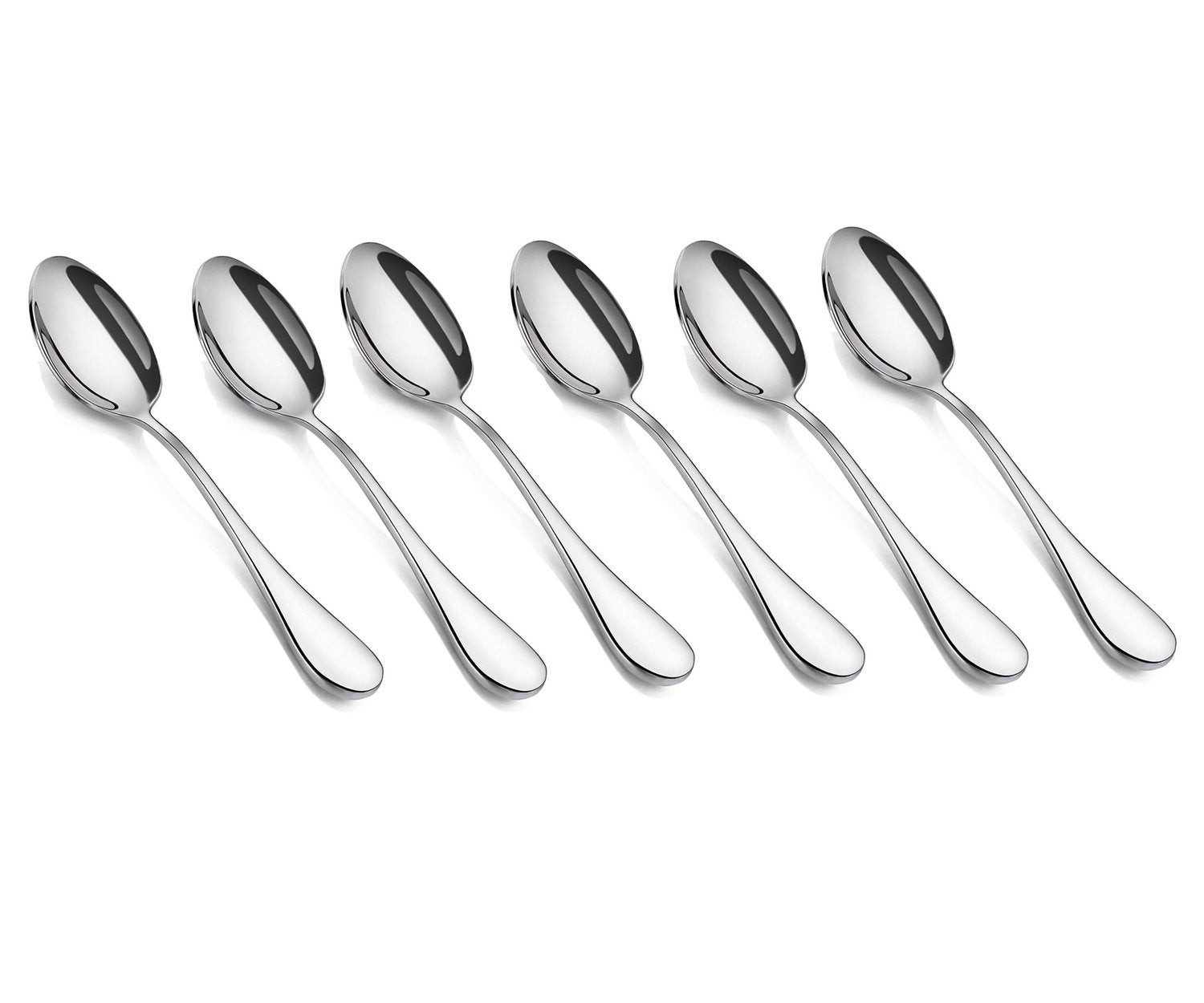 Horntide 6-Piece Mini Tea Spoon Set Dessert Coffee Spoon Flatware Stainless Steel Mirror Polishing 5.5-Inch 14Cm