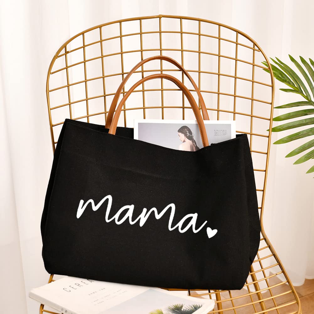 Kifasyo Mom Mama Bag Mother Gifts Momlife Tote For Hospital, Shopping, Beach, Travel
