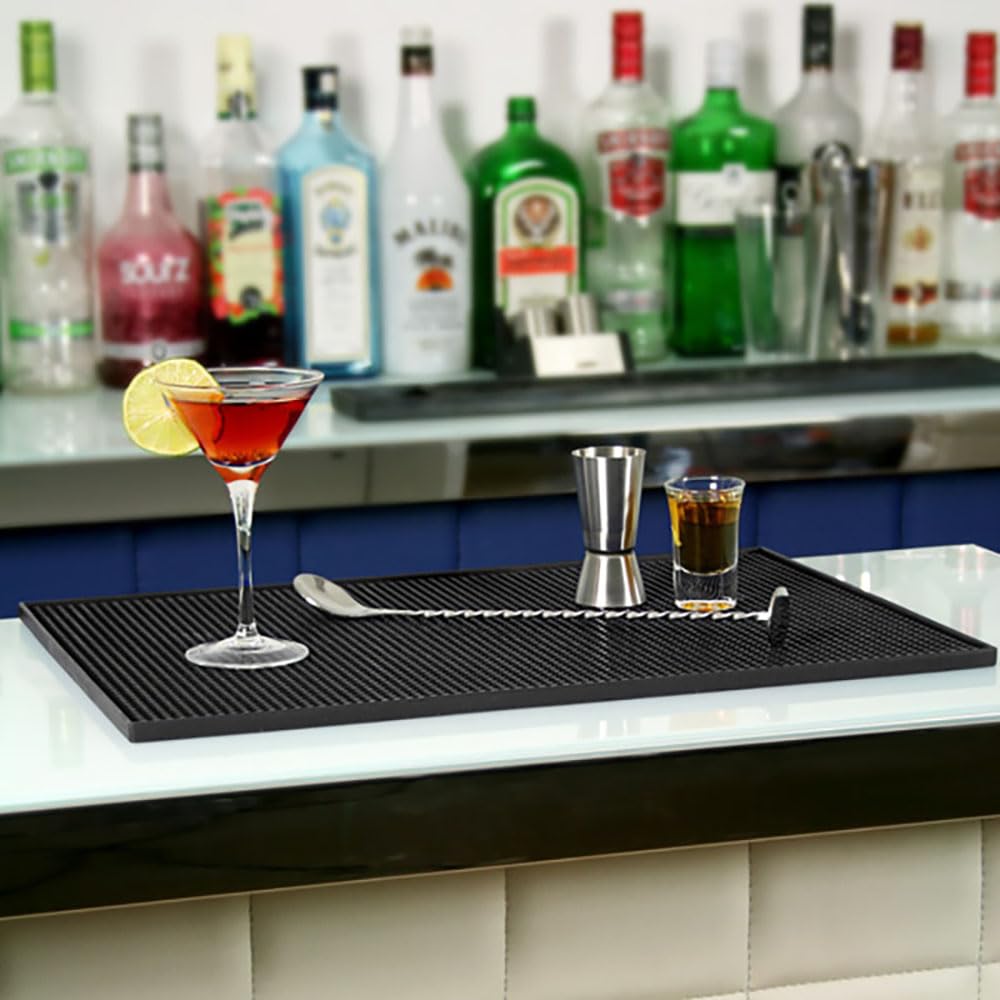 Golashfun Rubber Barber Mat & Bar Mat 18 X 12 Inch,Hairdressing Tool Mat,Electric Push Clipper Non-Slip Pvc Bar Service Mats Fle