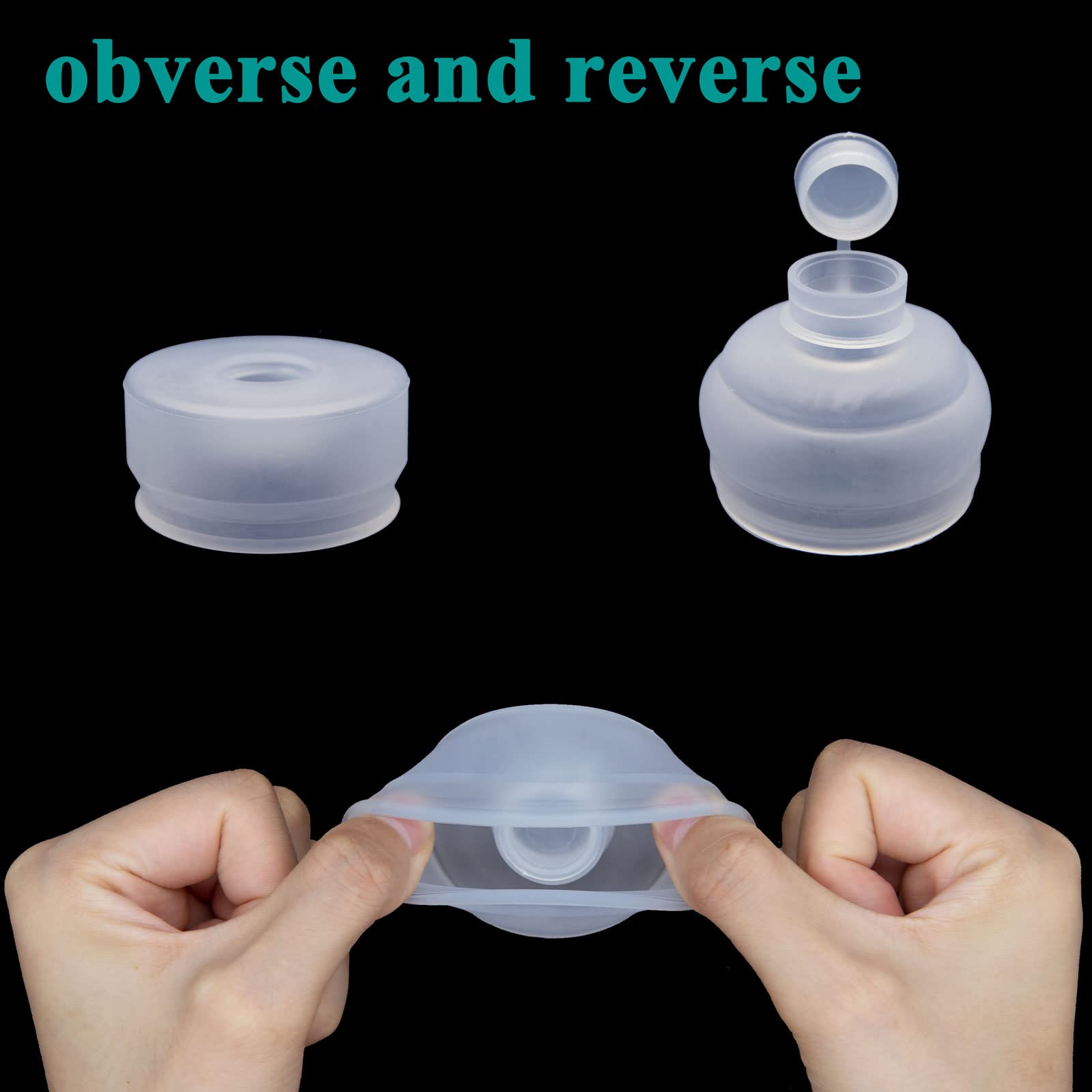 3 & 5 Gallon Water Jug Cap Reusable Silicone Replacement Cap Lids, Non Spill 55Mm Water Bottle Caps For Snap Top Bottle And Wate