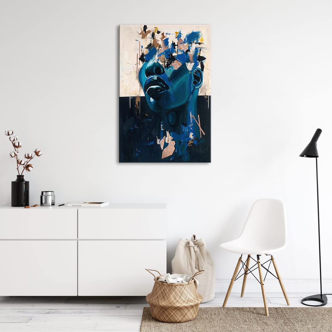 Onesheep Shop Black Women Wall Art African American Women Canvas Wall Art Black Queen Poster Abstract Modern Canvas Prints Paint