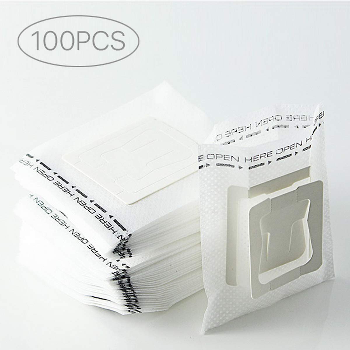 Ayevision 100Pcs Portable Coffee Filter Paper Bag Hanging Ear Drip Coffee Bag Single Serve Disposable Drip Coffee Filter Bag Per