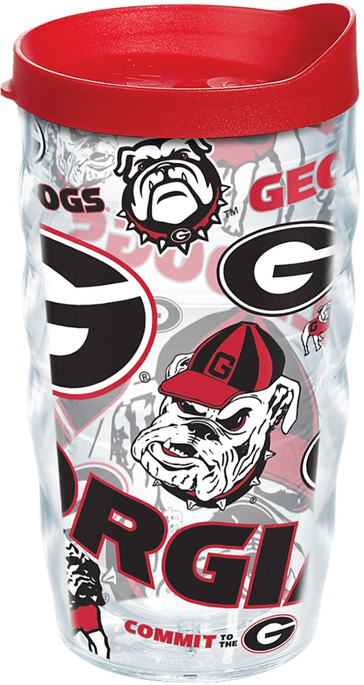 Tervis Made in USA Double Walled University of Georgia UGA Bulldogs Insulated Tumbler Cup Keeps Drinks Cold & Hot, 10oz Wavy, Pr