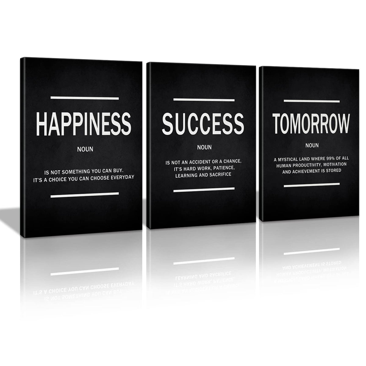 Kawahone Success Quotes Wall Art, Motivational Entrepreneur Tomorrow Poster Inspirational Happiness Wall Hanging Picture Decor F