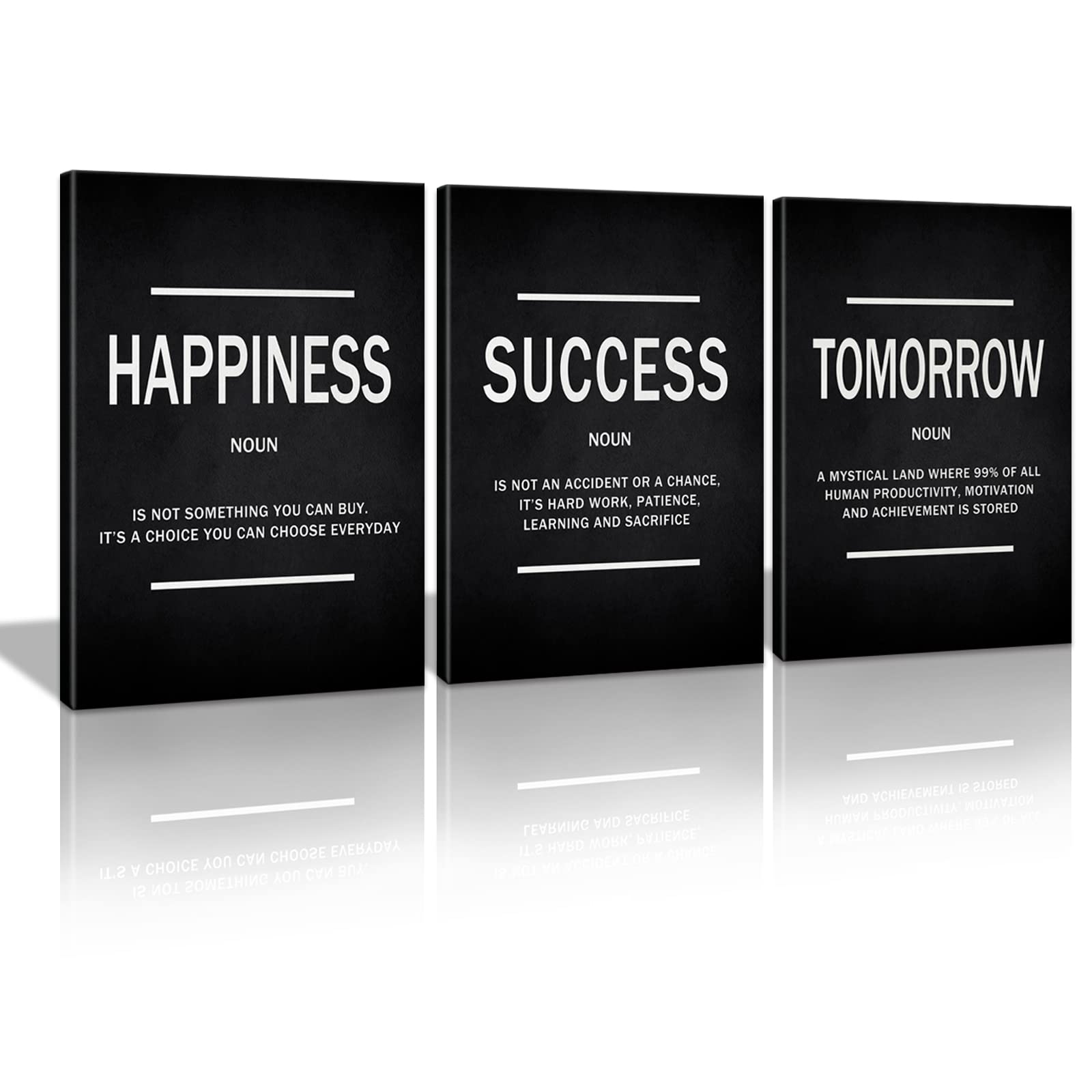 KAWAHONE Motivational Success Quotes Wall Art, Positive Entrepreneur Tomorrow Poster Inspirational Happiness Relaxing Wall Hangi