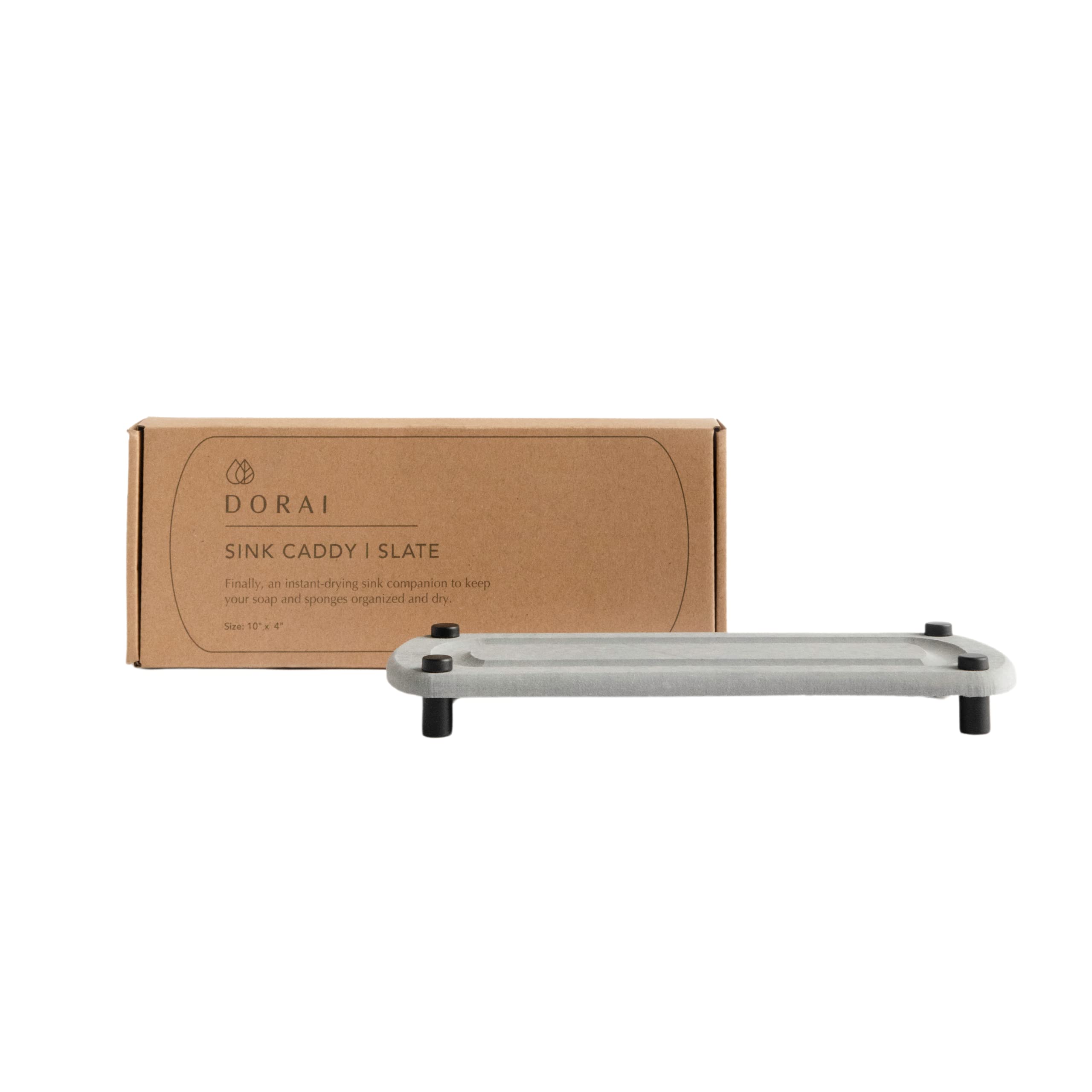 Dorai Home Sink Caddy - Dries Instantly And Prevents Moisture Buildup - Stainless Steel Feet With Rubber Bottom - Functional Des