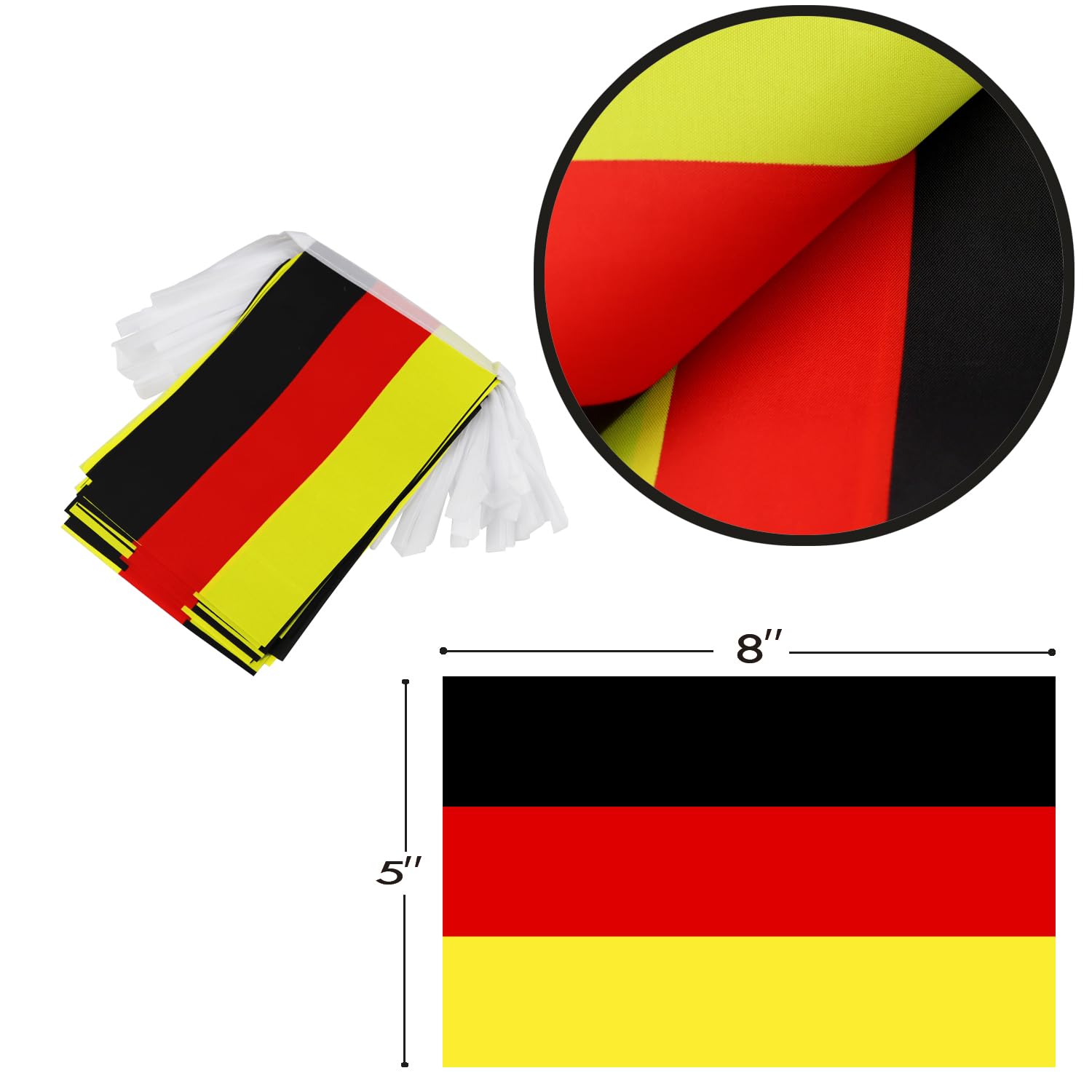 Germany String Flag Pennant Banner - 38 Flags, 42 Feet Small Mini German Flags Bunting Banner For Country Decoration, School, Pa