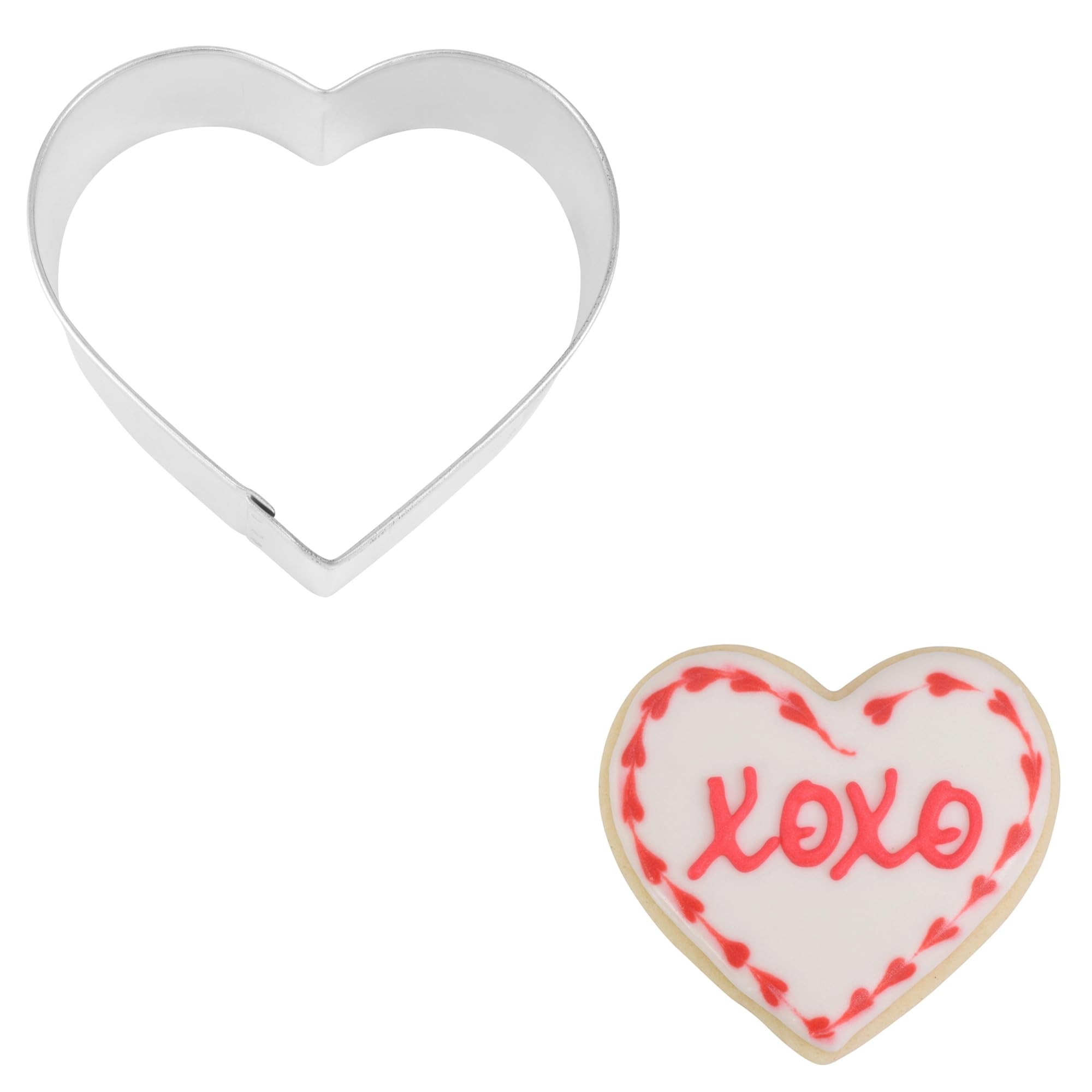 R&M Heart 4'' Cookie Cutter In Durable, Economical, Tinplated Steel