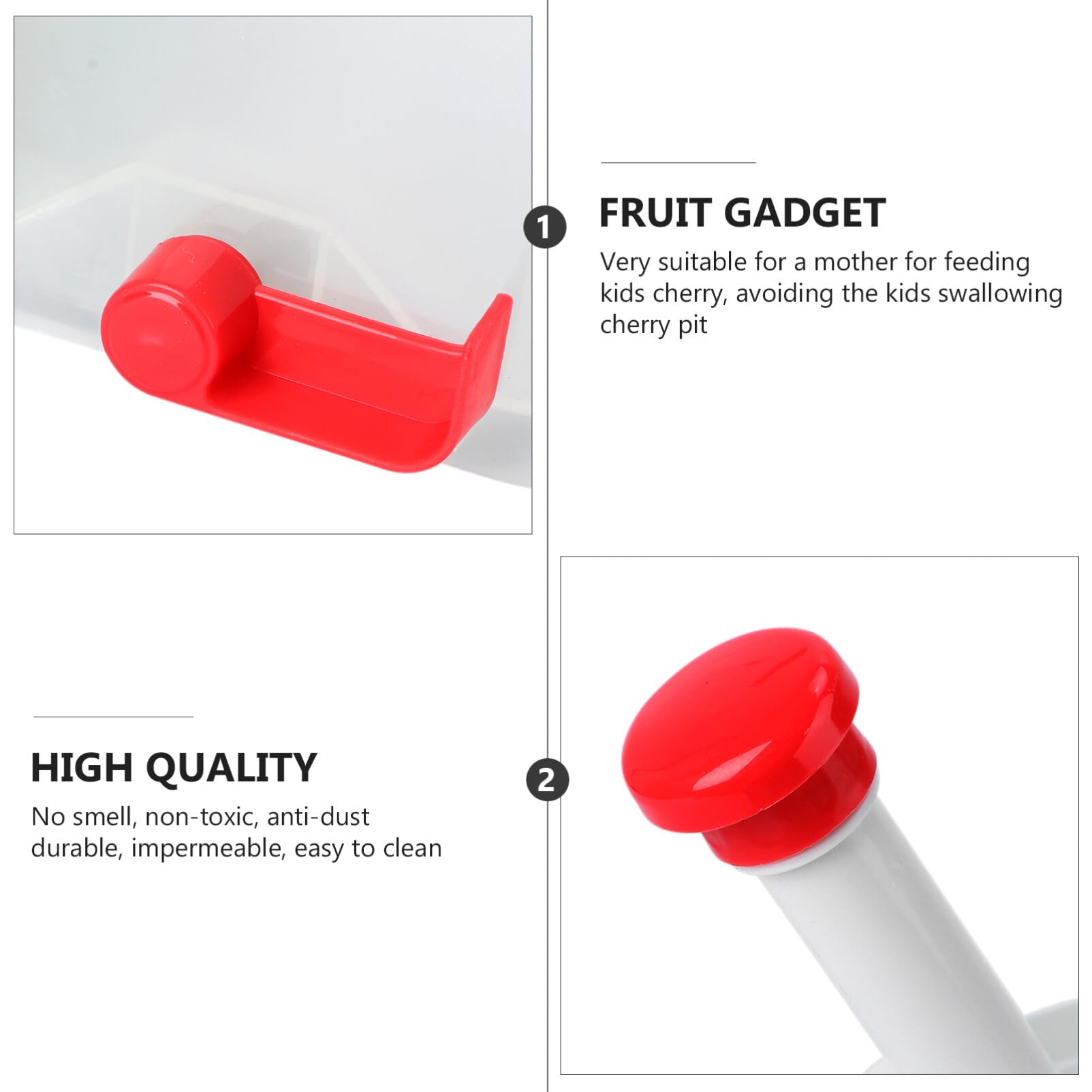 Hemoton Cherry Pitter With Stone Catcher Container Cherry Stone Remover Tool Fruit Core Remover Kitchen Gadgets