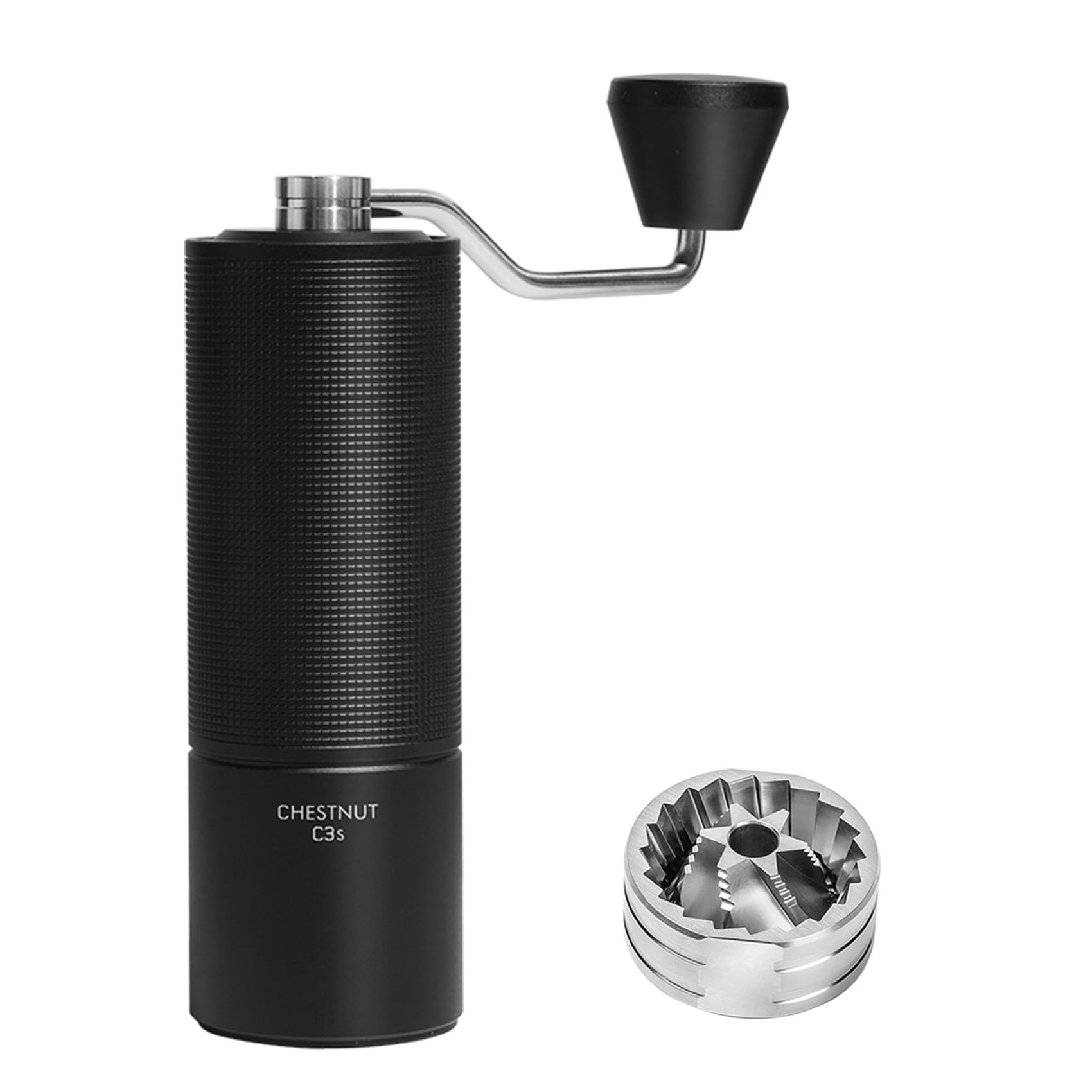 Timemore Chestnut C3S Manual Coffee Grinder With Cnc Stainless Steel Conical Burr Capacity 25G, Internal Adjustable Setting, Dou
