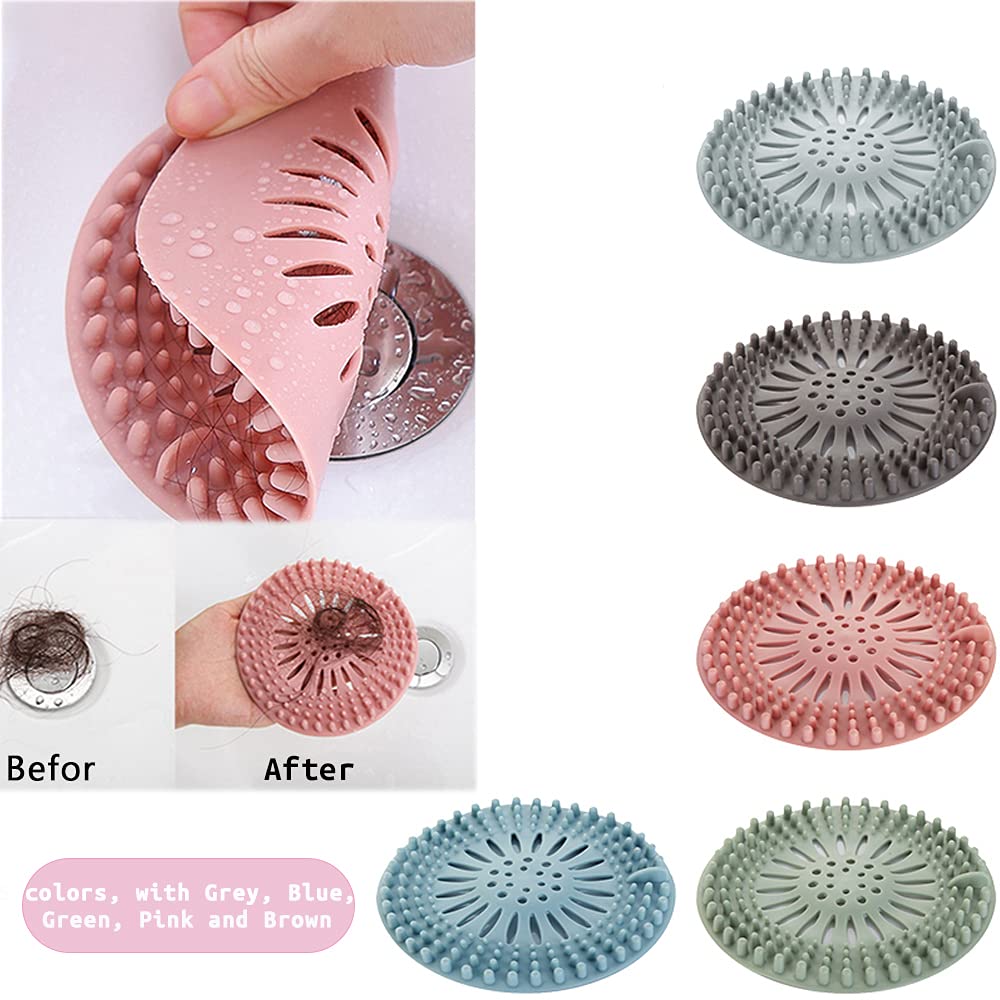 Hair Catcher Rubber Stopper Shower Drain Covers For Bathroom, Bathtub, Handbasin, Tub, Kitchen, Sink, Strainer, Sewer, Plug, Fil