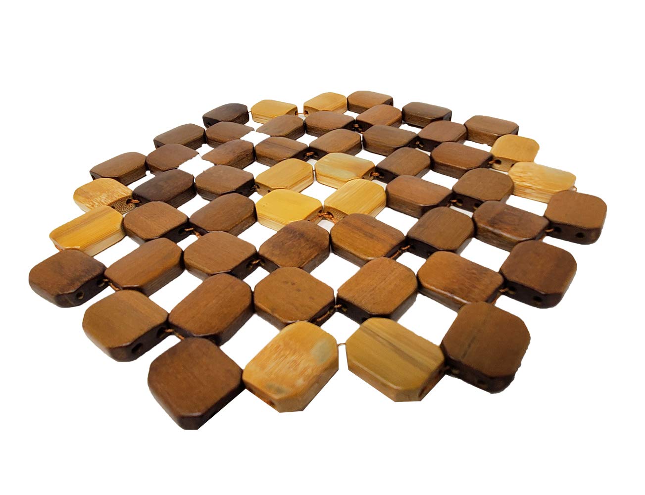Bamboo Trivet Mat For Hot Dishes (4 Pack) Table Counter Protector, Coaster Hot Tea Or Coffee Pot, Plates & Pans (8 Inch)