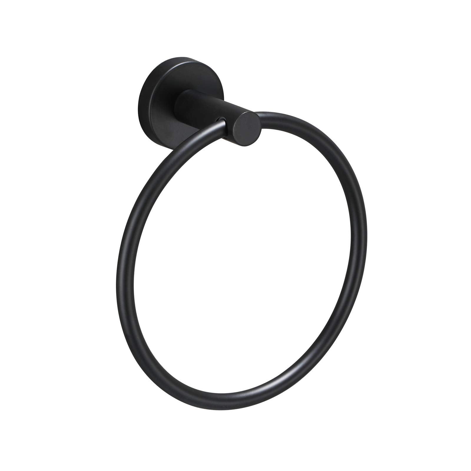 Ushower Matte Black Towel Ring, Hand Towel Holder For Bathroom Wall Mounted, Durable 304 Stainless Steel, Modern Style