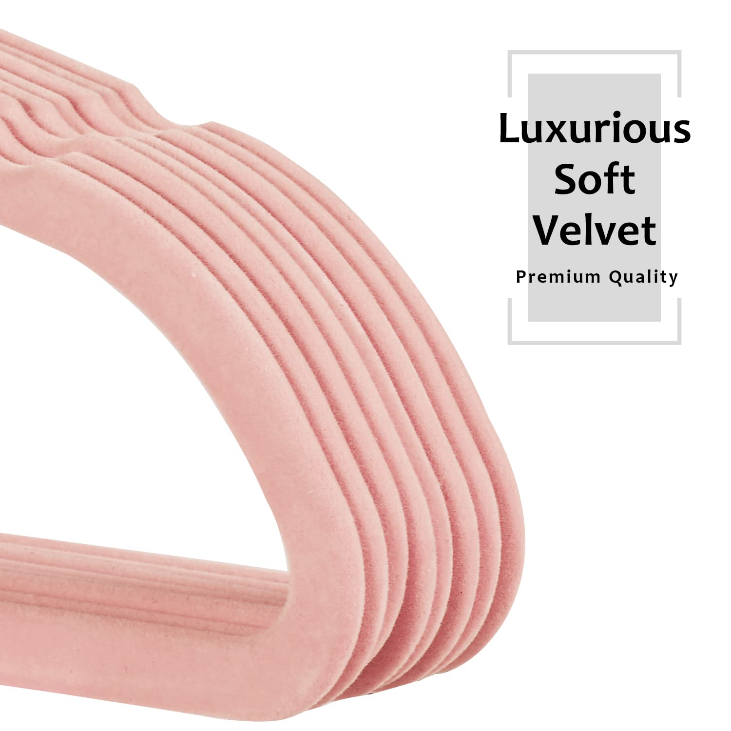 Vecelo Premium Velvet Clothes Hangers Suit Heavy Duty (60 Pack)-Non Slip & Space-Saving With 8 Finger Clips & Tie Rack Excellent