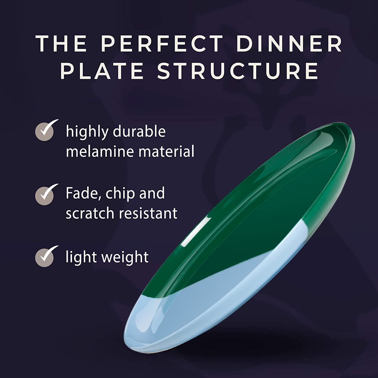 Thomas Fuchs Creative 1/2 & 1/2 Melamine Side Plates Set Of 4, Chip And Break-Resistant, Durable Salad Plates, Kid-Friendly Dess