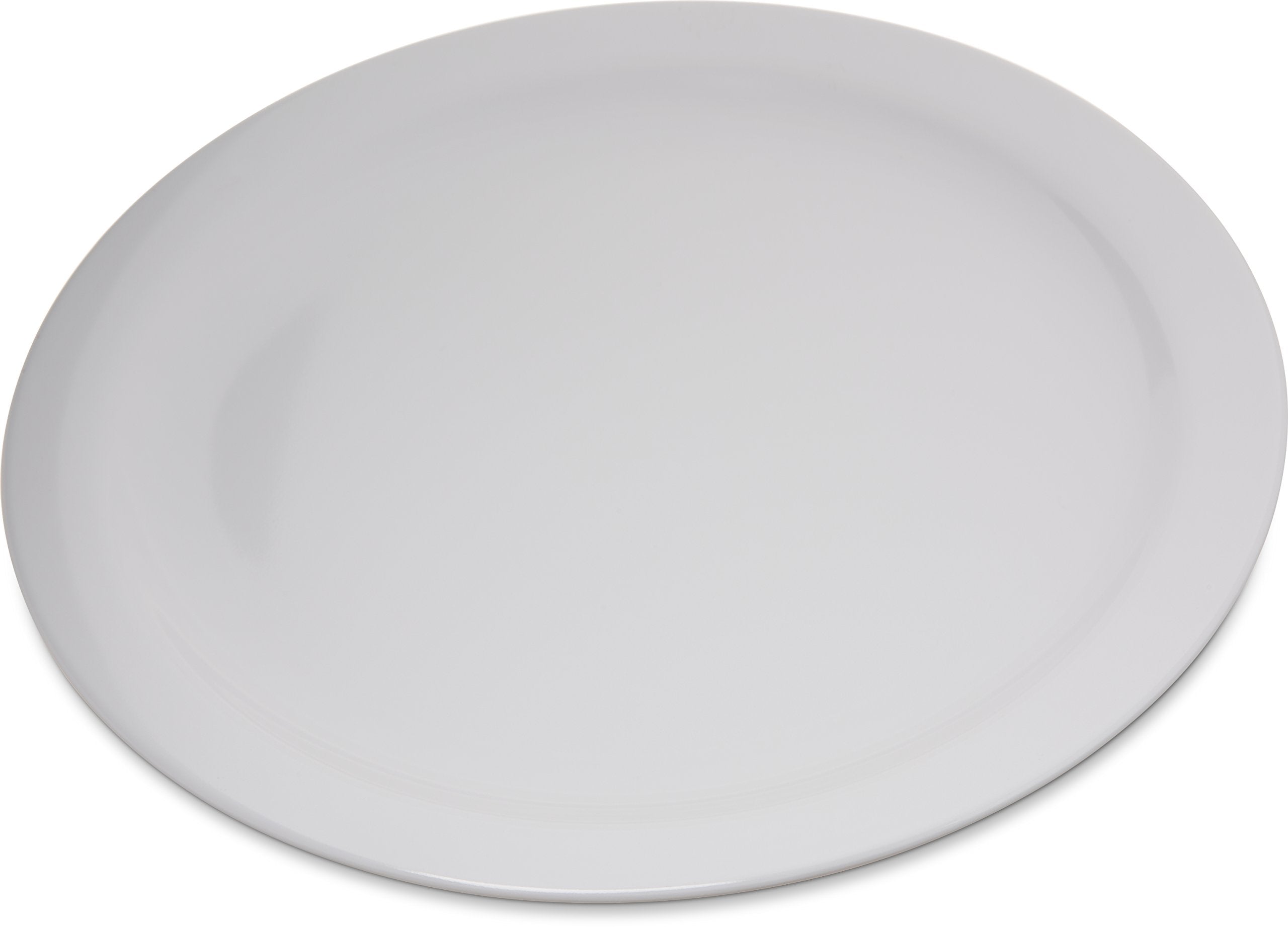 Carlisle FoodService Products Dallas Ware Reusable Plastic Plate with Rim for Buffets, Home, and Restaurants, Melamine, 10.25 In