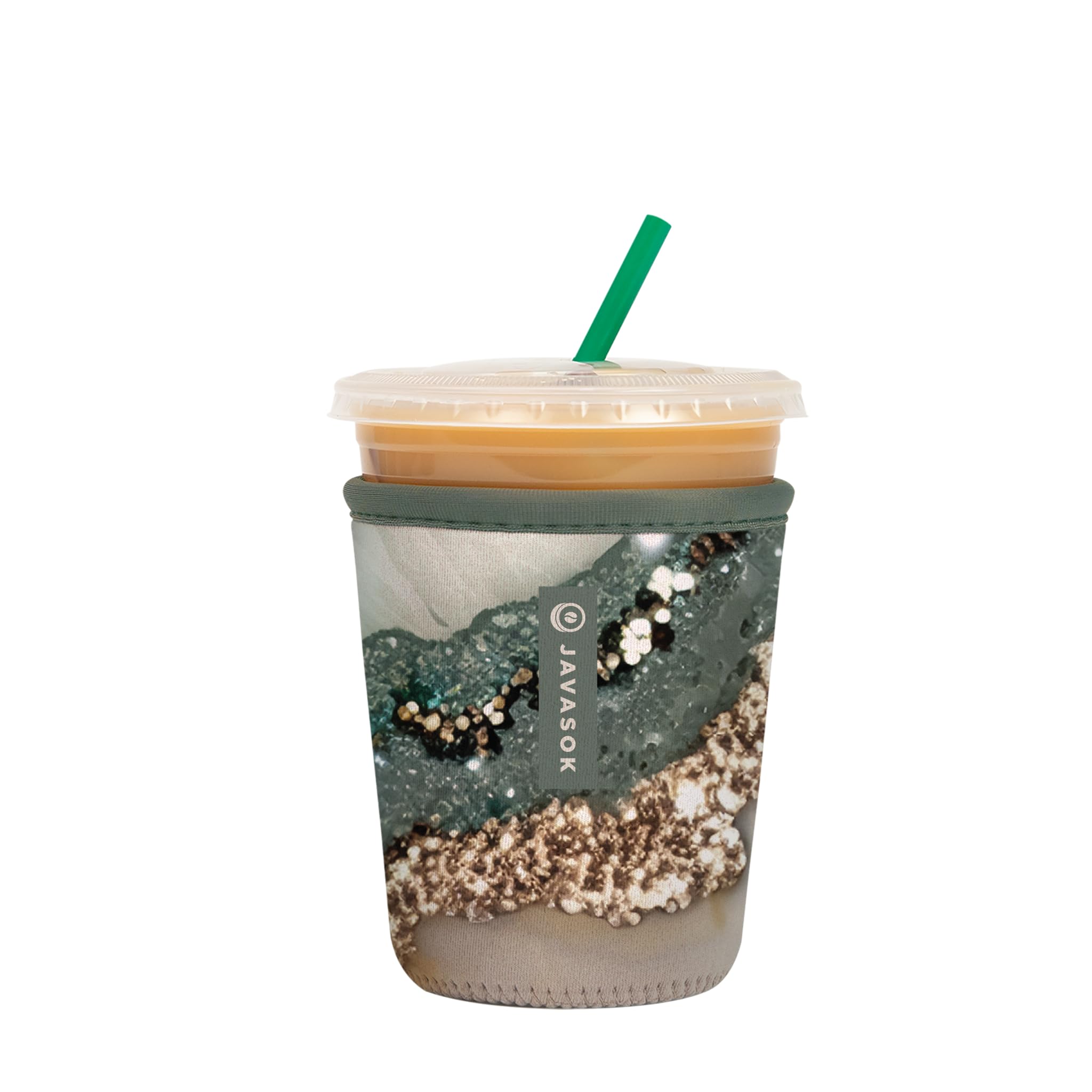 Sok It JavaSok Iced Coffee & Cold Soda Insulated Neoprene Cup Sleeve (Crystal Crush, Small: 16-20oz)