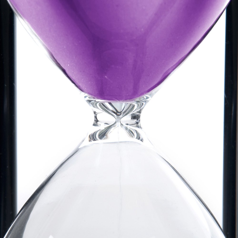 Bellaware 60 Minutes Hourglass, Wood Sand Timer,Purple