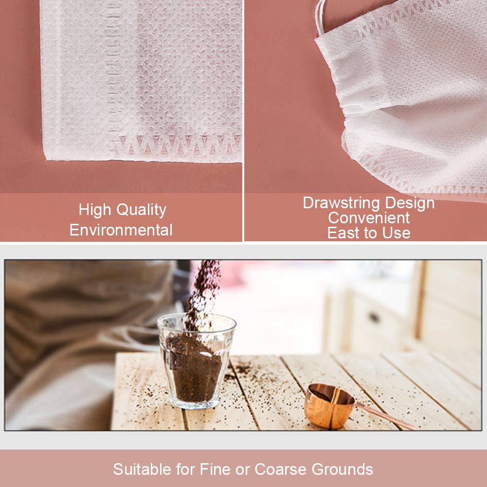 Yql Cold Brew Coffee Filter,50Pcs 4X6 Inch No Mess Cold Brew Coffee Bags Disposable Mesh Brewing Bags Tea Filter Bag For Cold Br