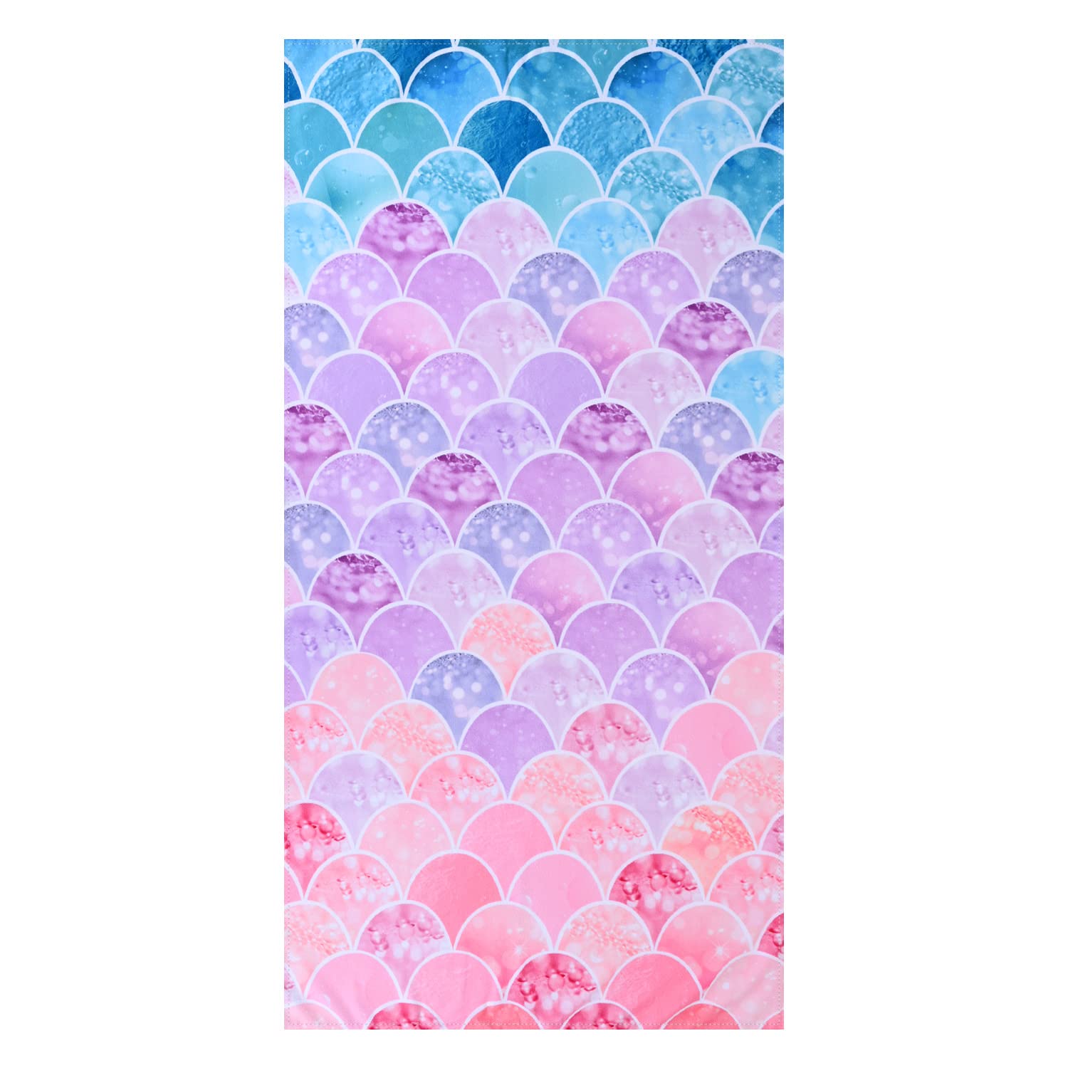 Livilan Little Mermaid Beach Towel, 30'' X 60'' Soft Microfiber, Quick Dry, Absorbent, Sand Free, Lightweight For Kids, Girls, W