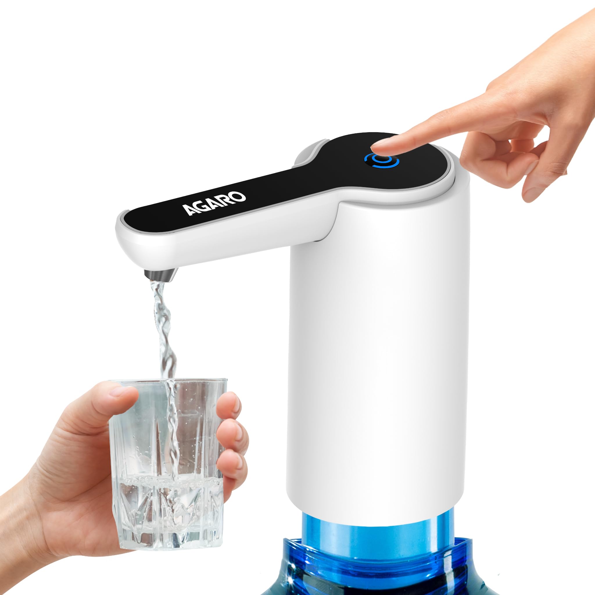 Agaro Electric Water Dispenser Pump, Automatic Water Dispenser Pump, Usb Rechargeable, Drinking Water Pump For 20 Litre Bottle C