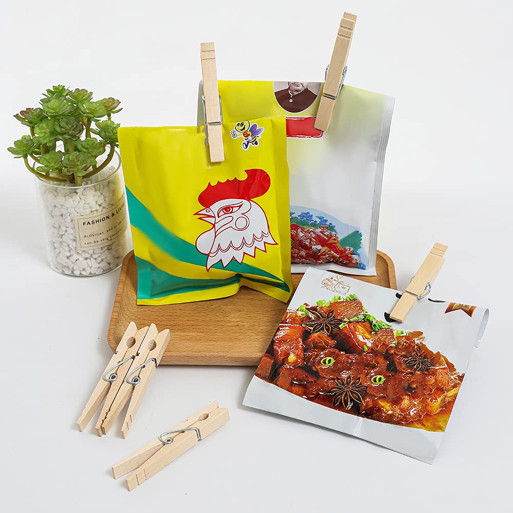 Clothes Pins Wood For Hanging Clothes,3.5 Inch?100Pcs? Heavy Duty Wooden Clothespins,Clothes Pins For Craft,Wooden Clips For Pic