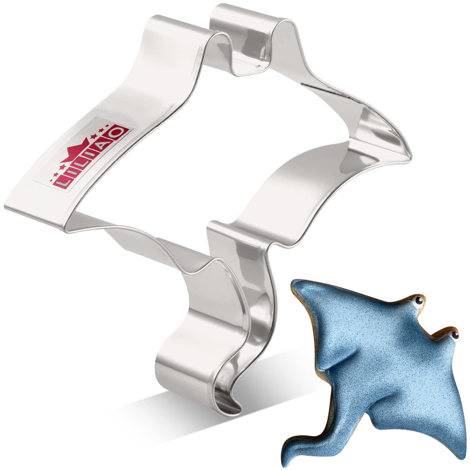 Liliao Manta Cookie Cutter - 4.5 X 4.5 Inches - Stainless Steel
