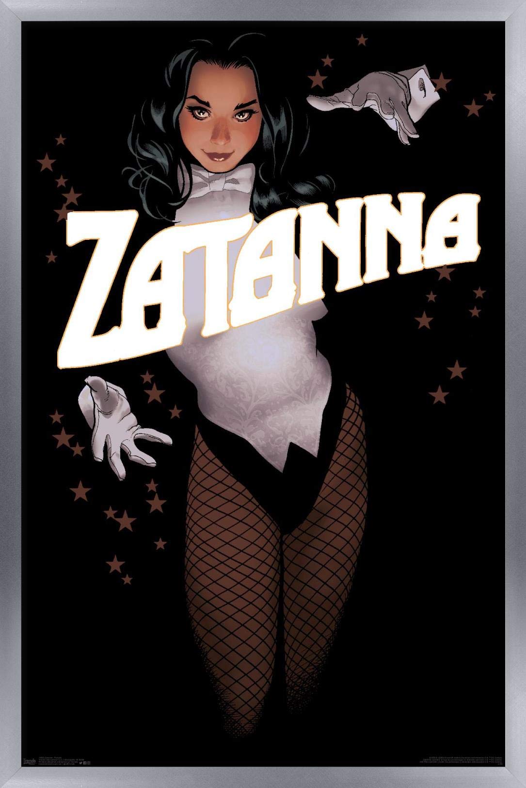 Trends International Dc Comics - Zantanna - Alex Ross Portrait Wall Poster, 14.725'' X 22.375'', Silver Framed Version