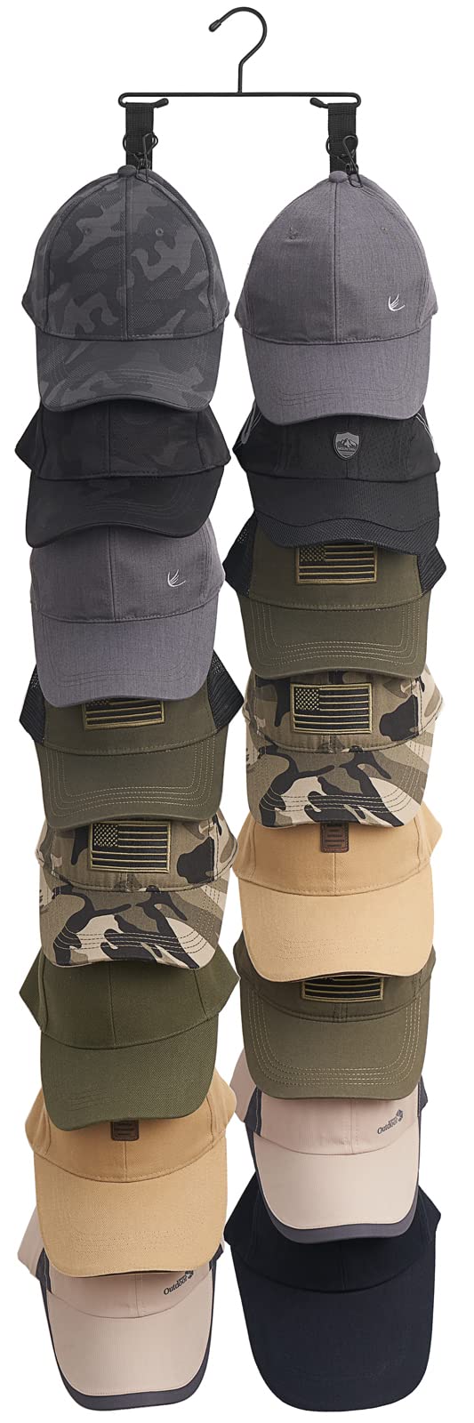 Mkono Closet Storage Rack Baseball Cap Keeper Hanger With 16 Hooks Modern Multifunctional Organizer For Door And Wall Fit Most H