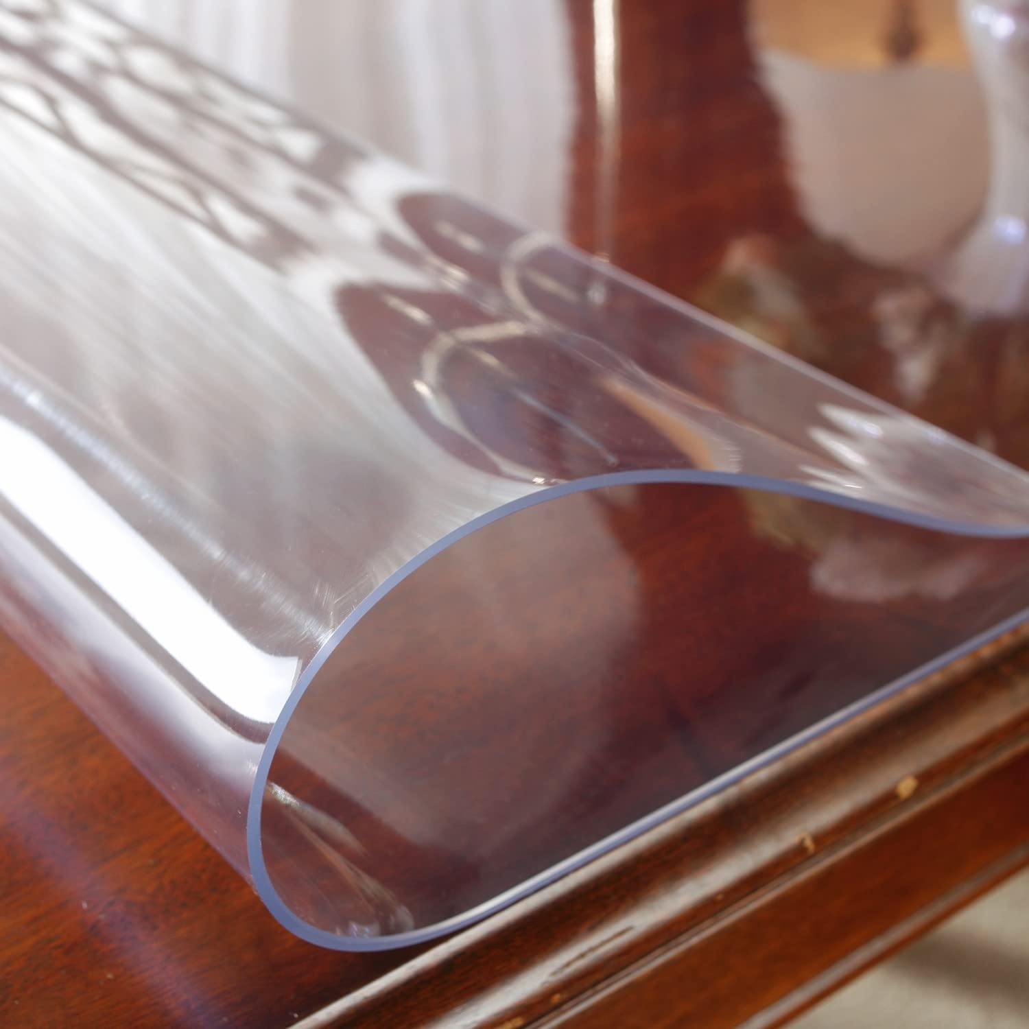 Ostepdecor Clear Table Protector 2Mm Thick, 18 X 60 Inch Clear Table Cover Protector, Plastic Table Cover, Pvc Clear Desk Pad, T
