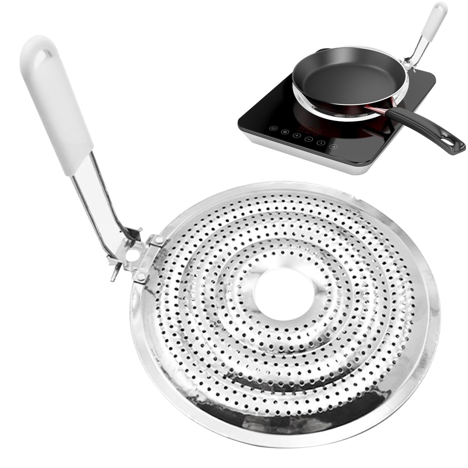 Heat Diffuser Flame Reducer Simmer Plate, Stainless Steel Heat Diffuser For Gas And Electric Stove, Double Thickening Food Warme