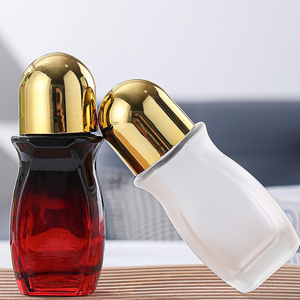 Ljjcsff 2Pcs 50Ml Glass Roller Bottles Large Empty Roller Ball Bottle Leak Proof Refillable Rollerball Bottles For Perfume Essen