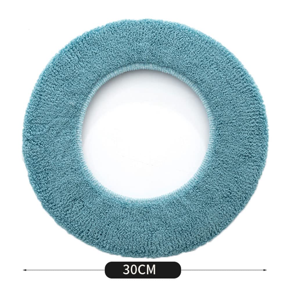 Guojanfon 3Pcs/Pack Bathroom Soft Thicker Warmer Stretchable Washable Cloth Toilet Seat Cover Pads (Dark Green)