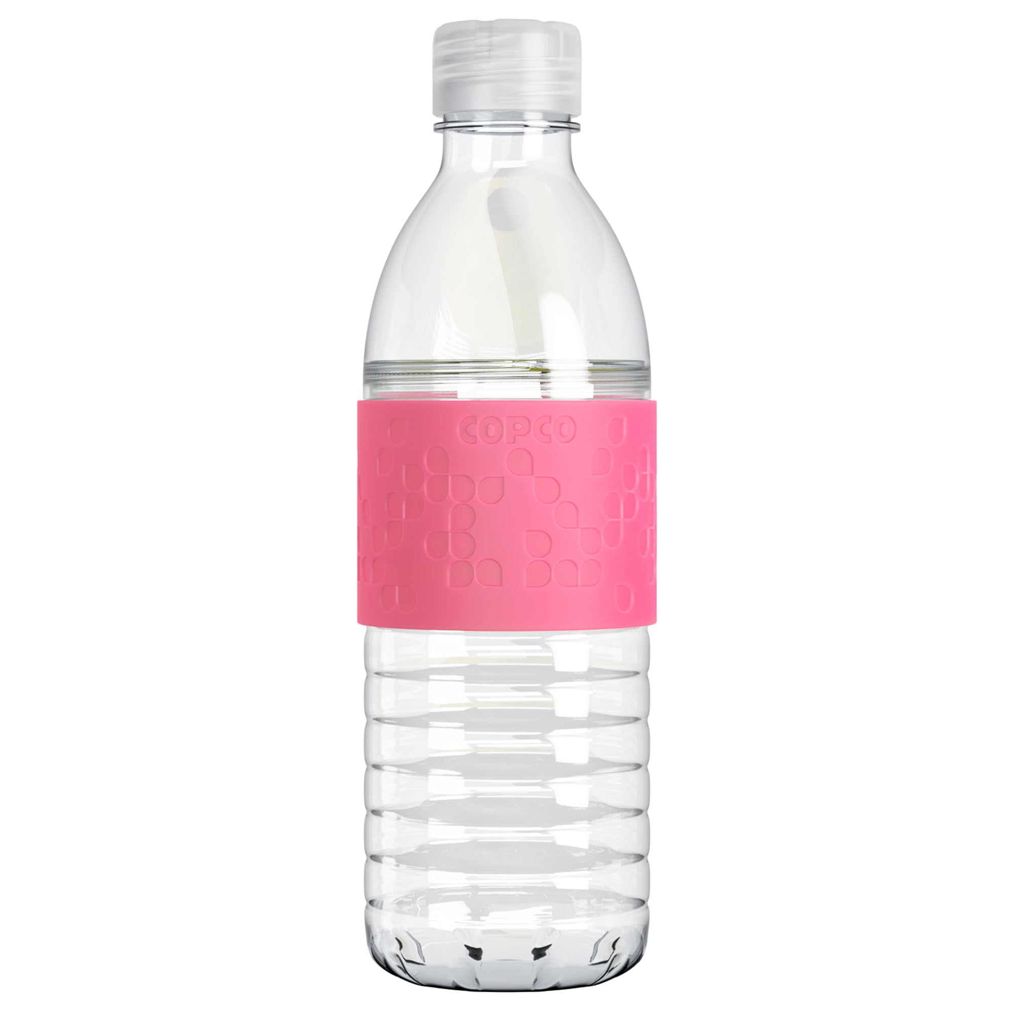 Copco Hydra Reusable Tritan Water Bottle With Spill Resistant Lid And Non-Slip Sleeve, 16.9-Ounce, Pink