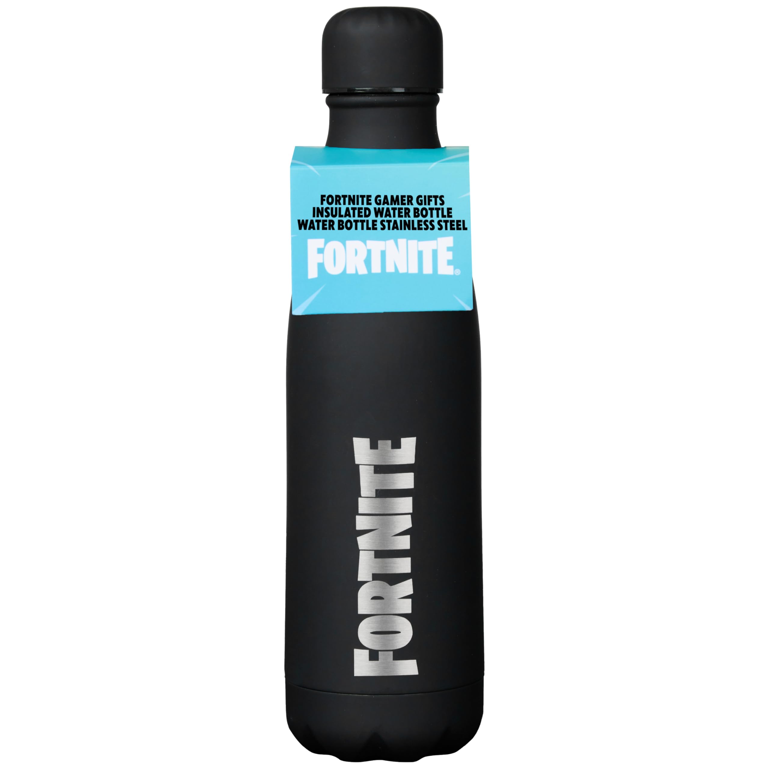 Fortnite Stainless Steel Water Bottle, 20oz, LeakProof Matte Finish Waterbottle for Travel, Sports, Gamer Drink Container, Gami