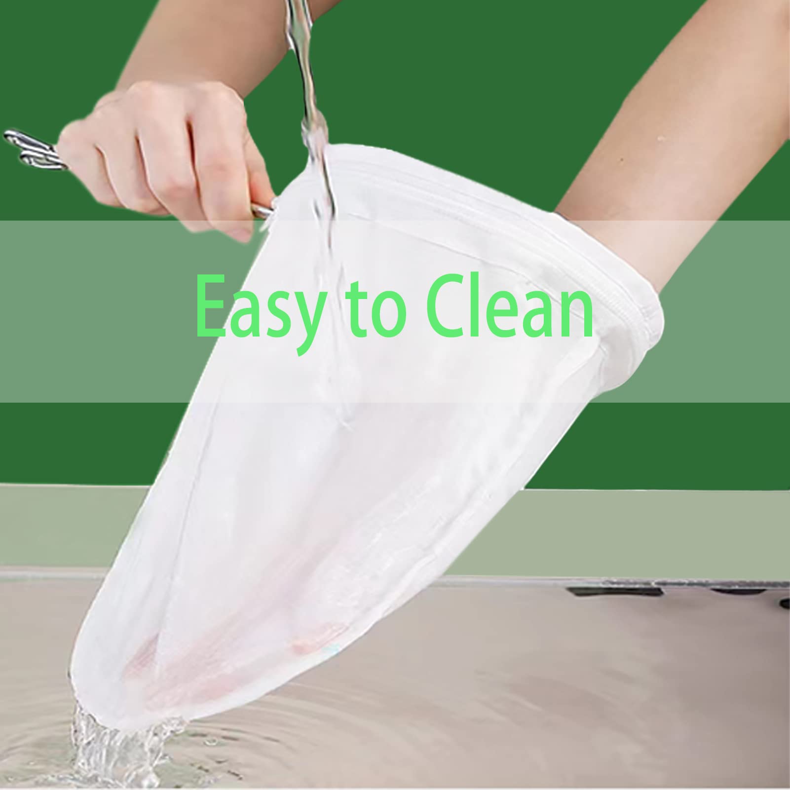 2 Pc Reusable Nut Milk Bags Cheese Cloths For Straining, Ultra Extra Fine Mesh Jelly Juice Honey Food Sieve Strainer For Juicing