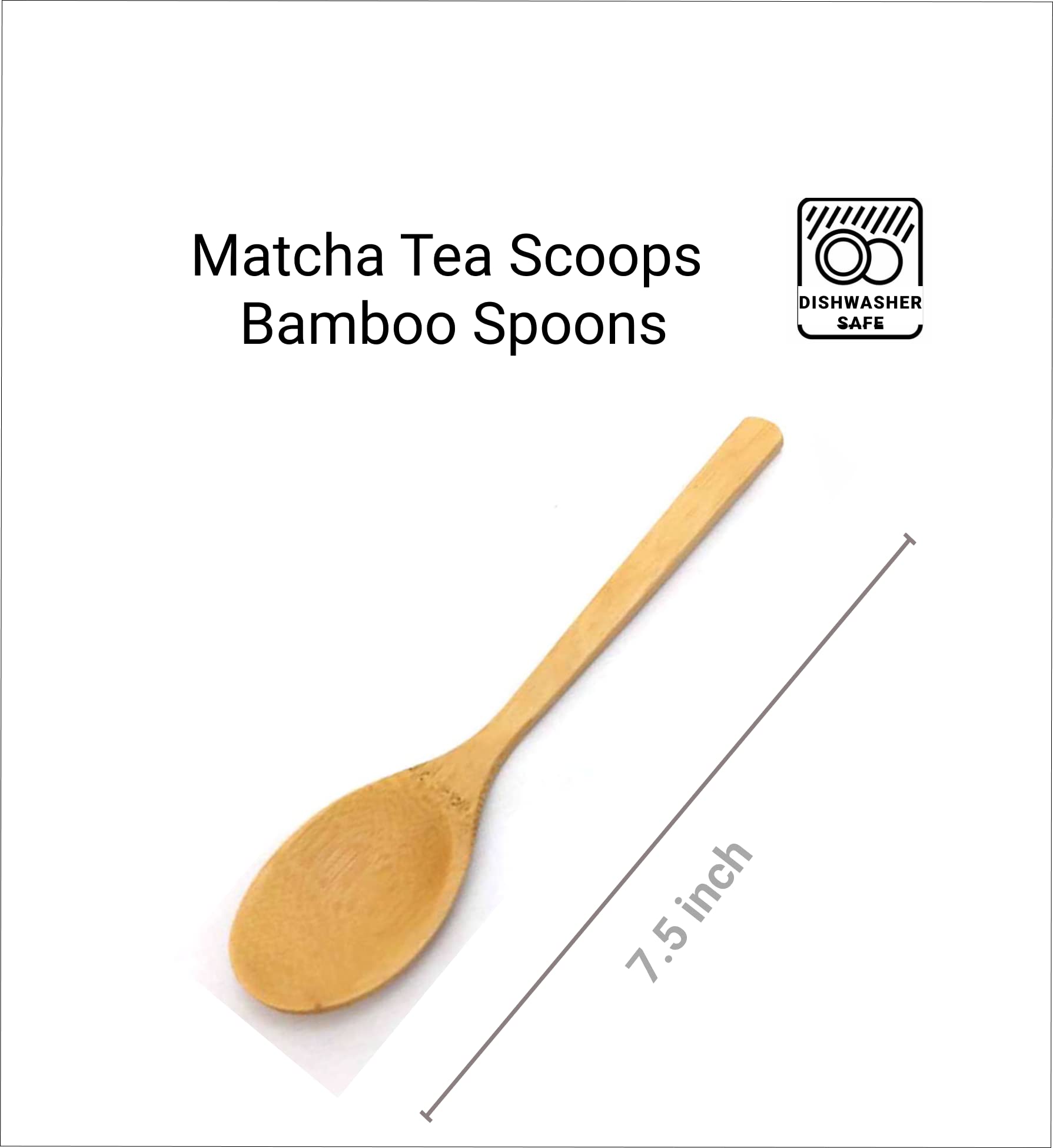 Japanbargain 3805, Bamboo Spoons For Eating Mixing Stirring Matcha Tea Scoop Spice Salt Sugar Appetizer Snack Ice Cream Yogurt S