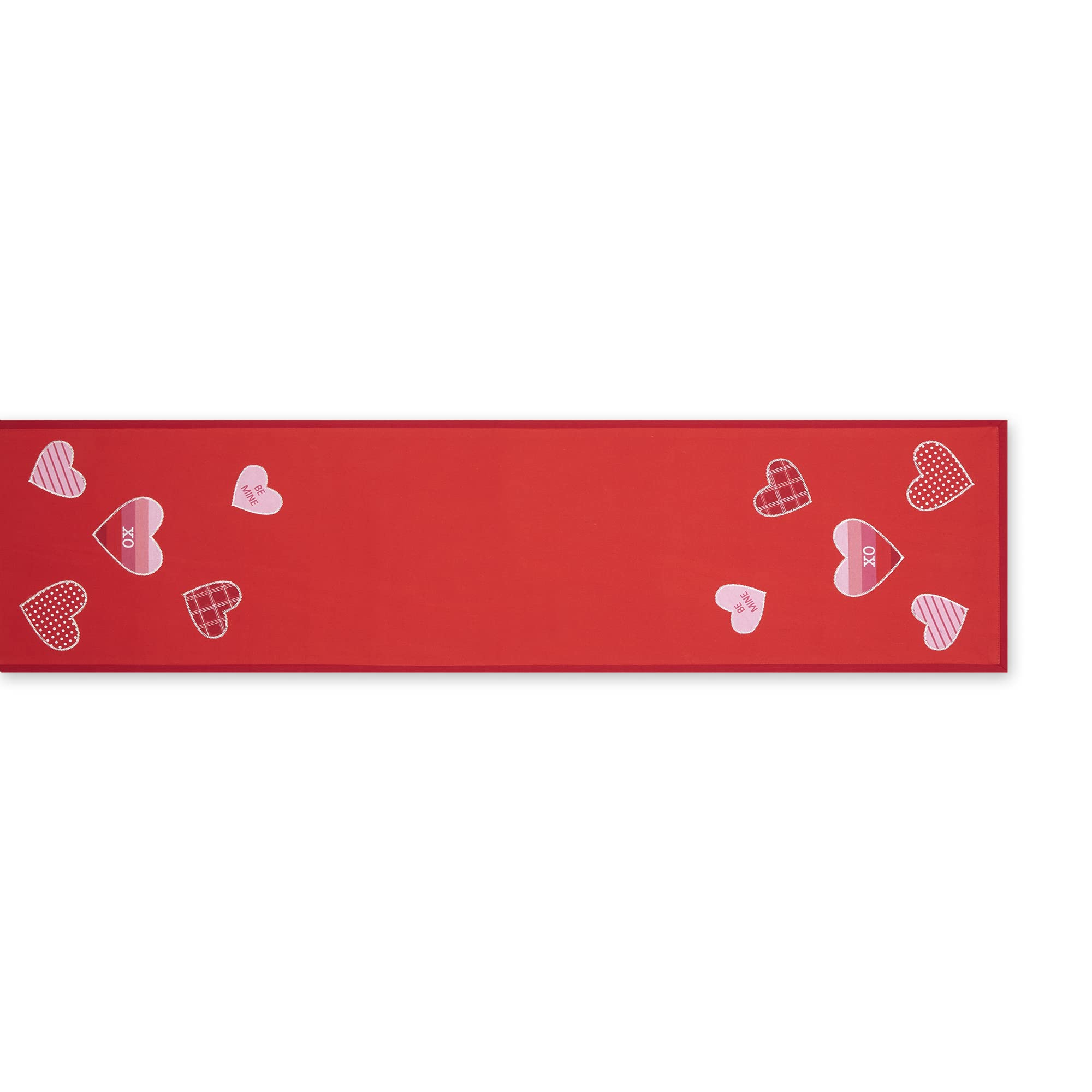 HEARTS EMBELLISHED TABLE RUNNER 14x54