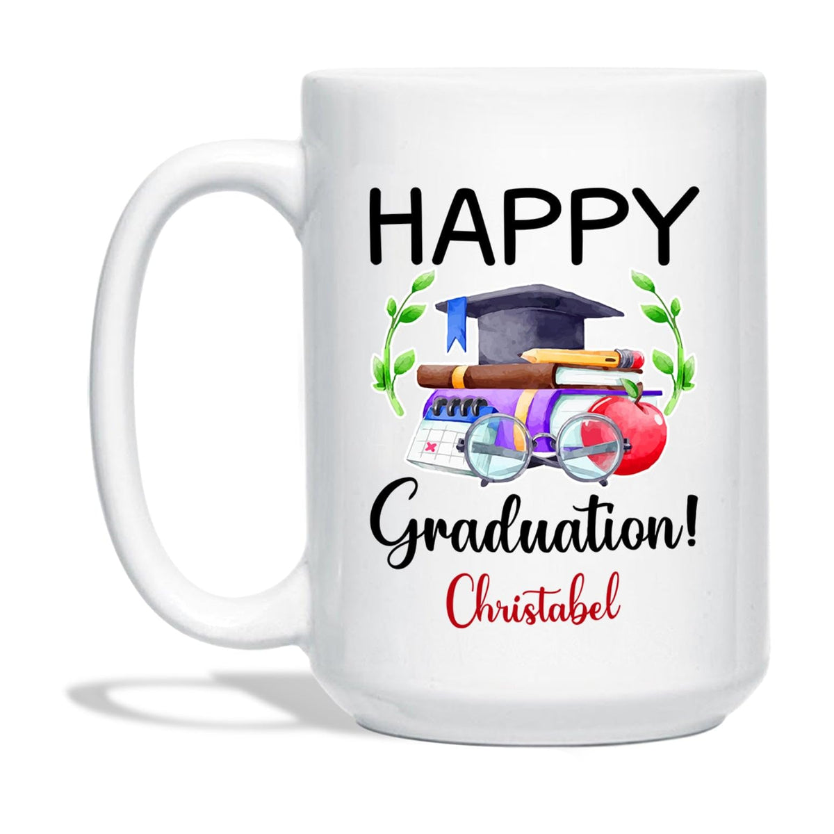 Happy Graduation Mugs, Personalized Diploma and Cap Travel Cup, Graduation Tea Cup Gift Ideas for Man Women, Gifts for College,